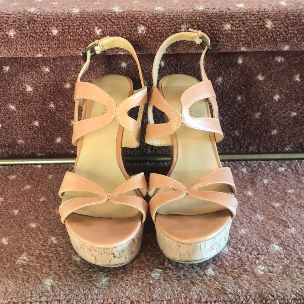 Nine West Cork Heeled Nude Sandals